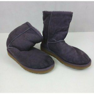 UGG Australia Womens Purple Sheepskin Pull On Classic Boots Size 5